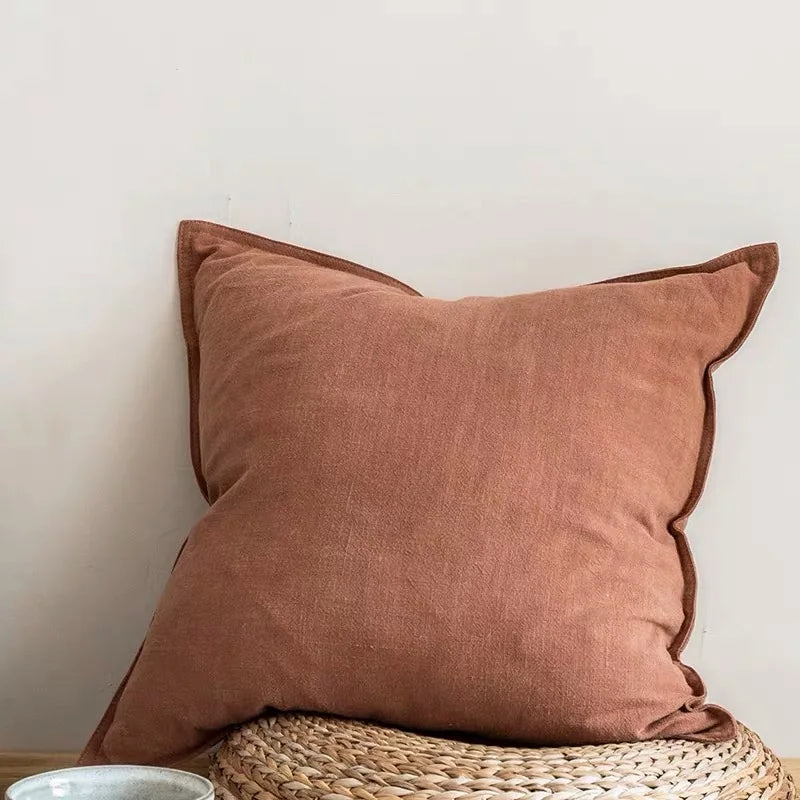 Plain Woven Ramie Cushion Cover