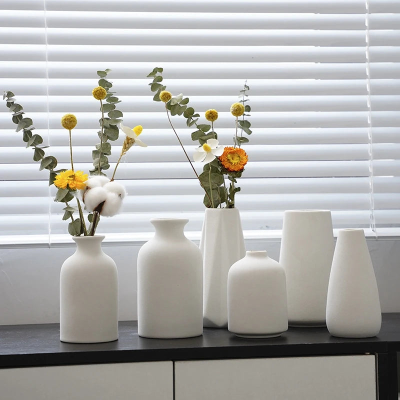 Oat Matte Flower Vase