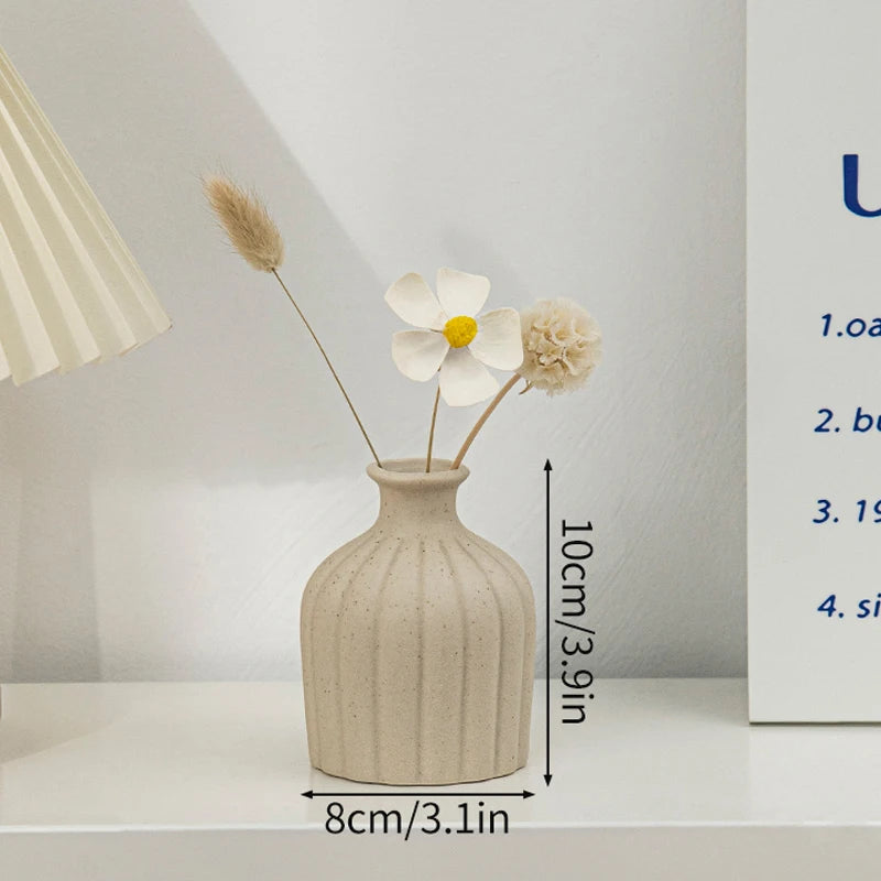Oat Matte Flower Vase