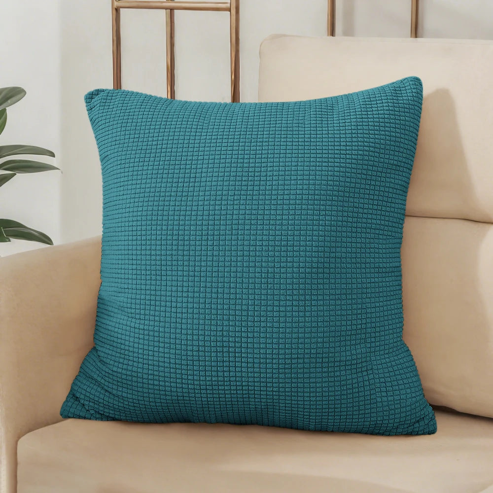 Solid Jacquard Knit Cushion Cover