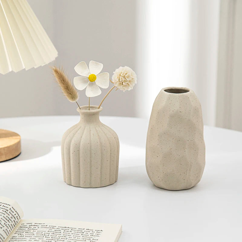 Oat Matte Flower Vase