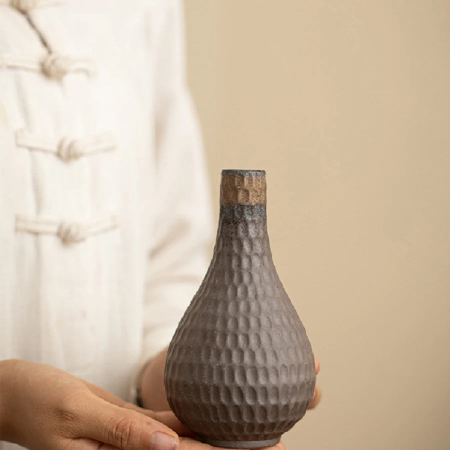 Carved Stoneware Vase