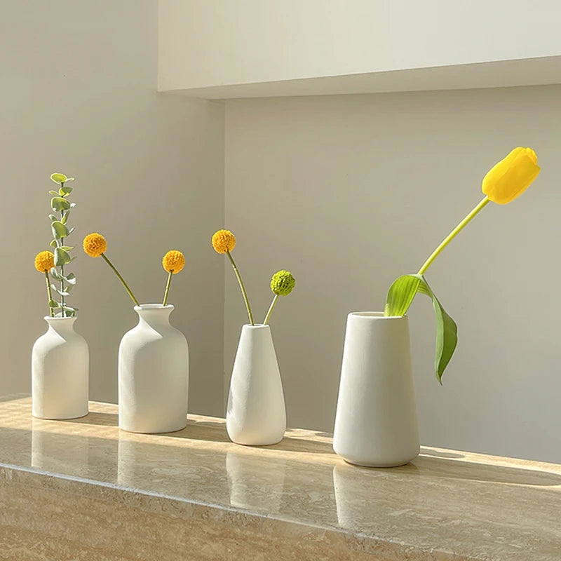 Oat Matte Flower Vase