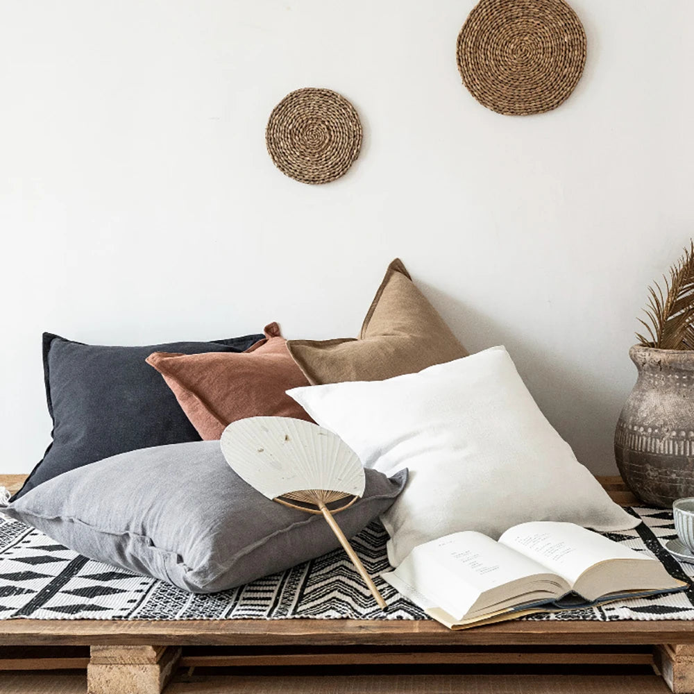 Plain Woven Ramie Cushion Cover