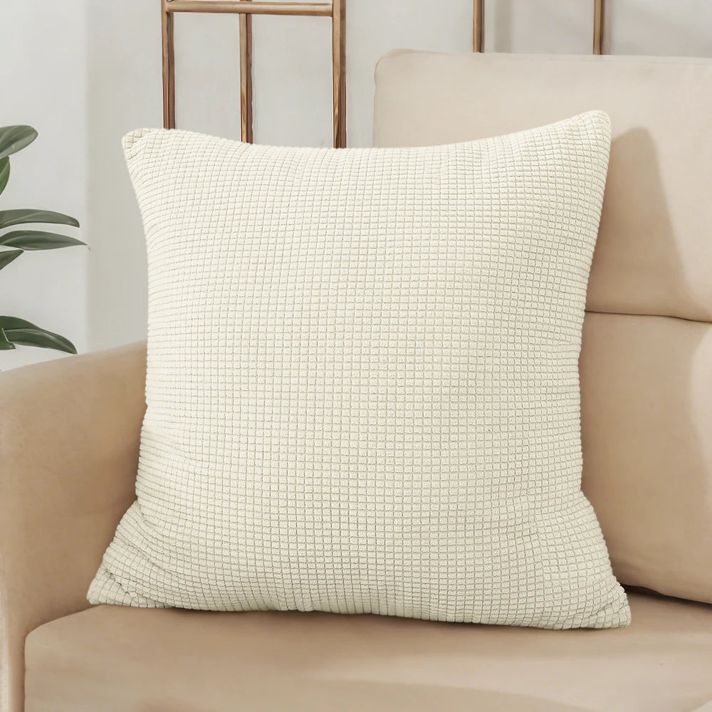 Solid Jacquard Knit Cushion Cover