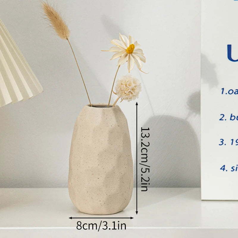 Oat Matte Flower Vase
