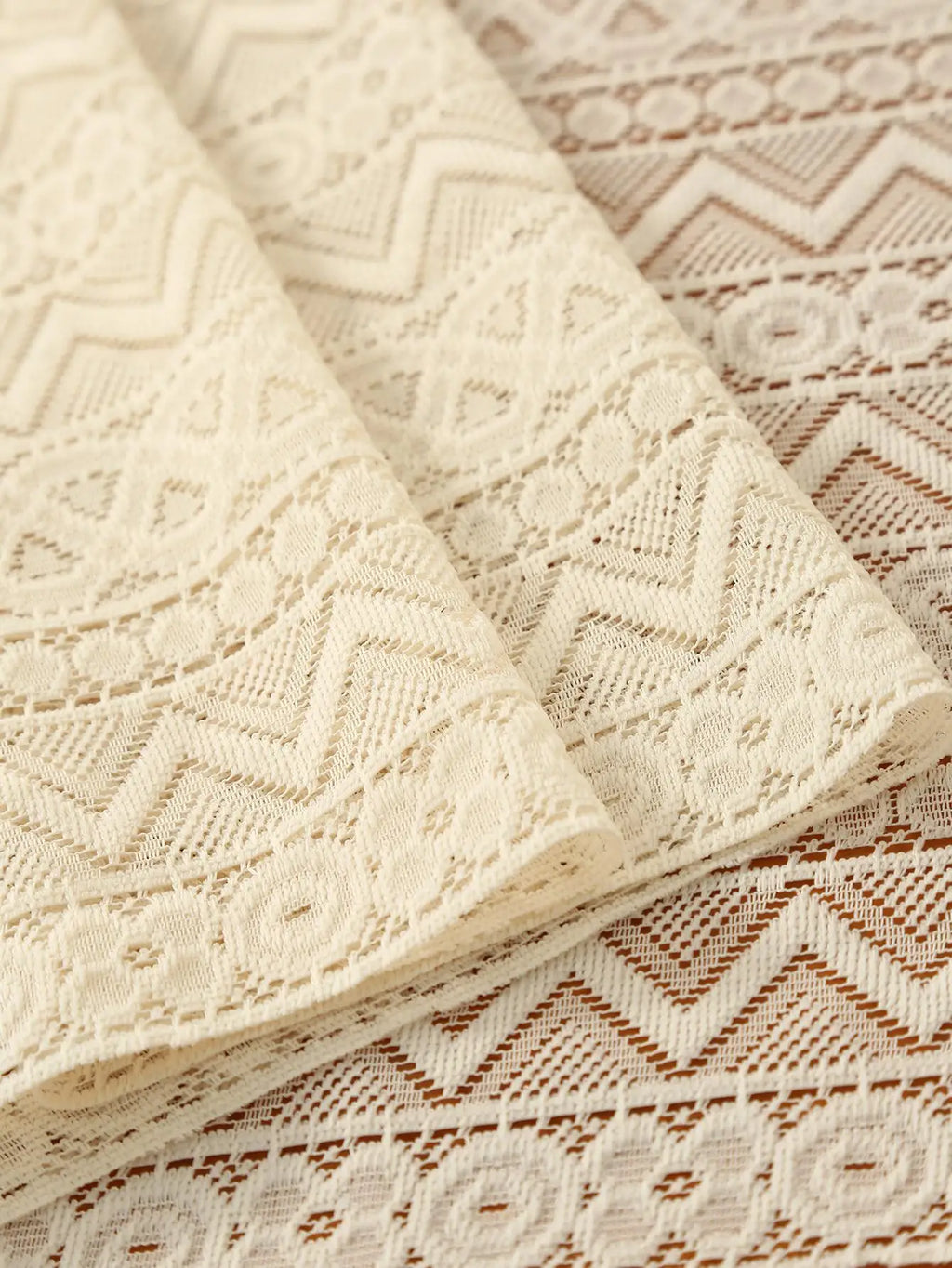 Beige Lace Table Runner