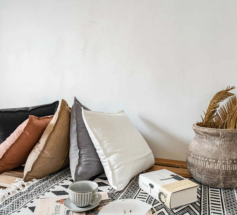 Plain Woven Ramie Cushion Cover