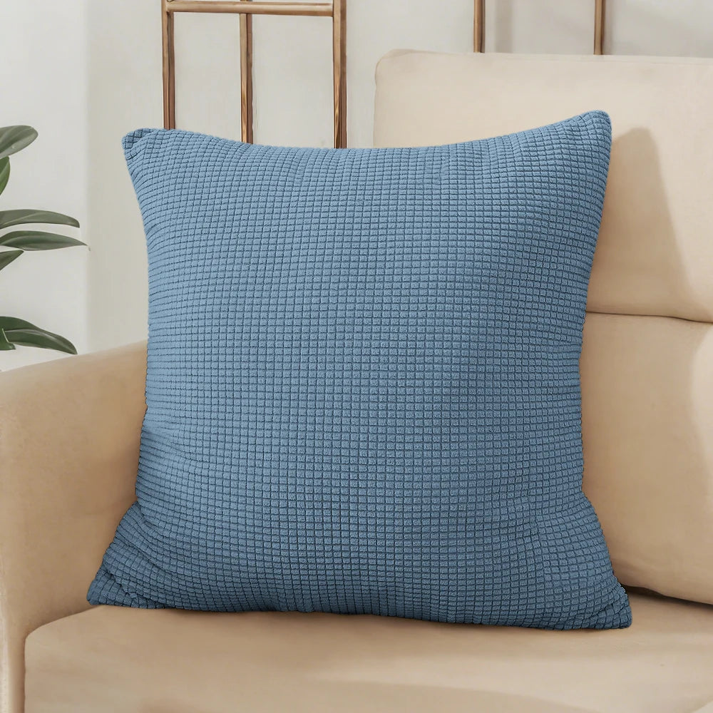 Solid Jacquard Knit Cushion Cover