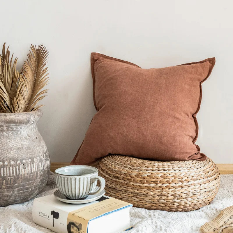 Plain Woven Ramie Cushion Cover