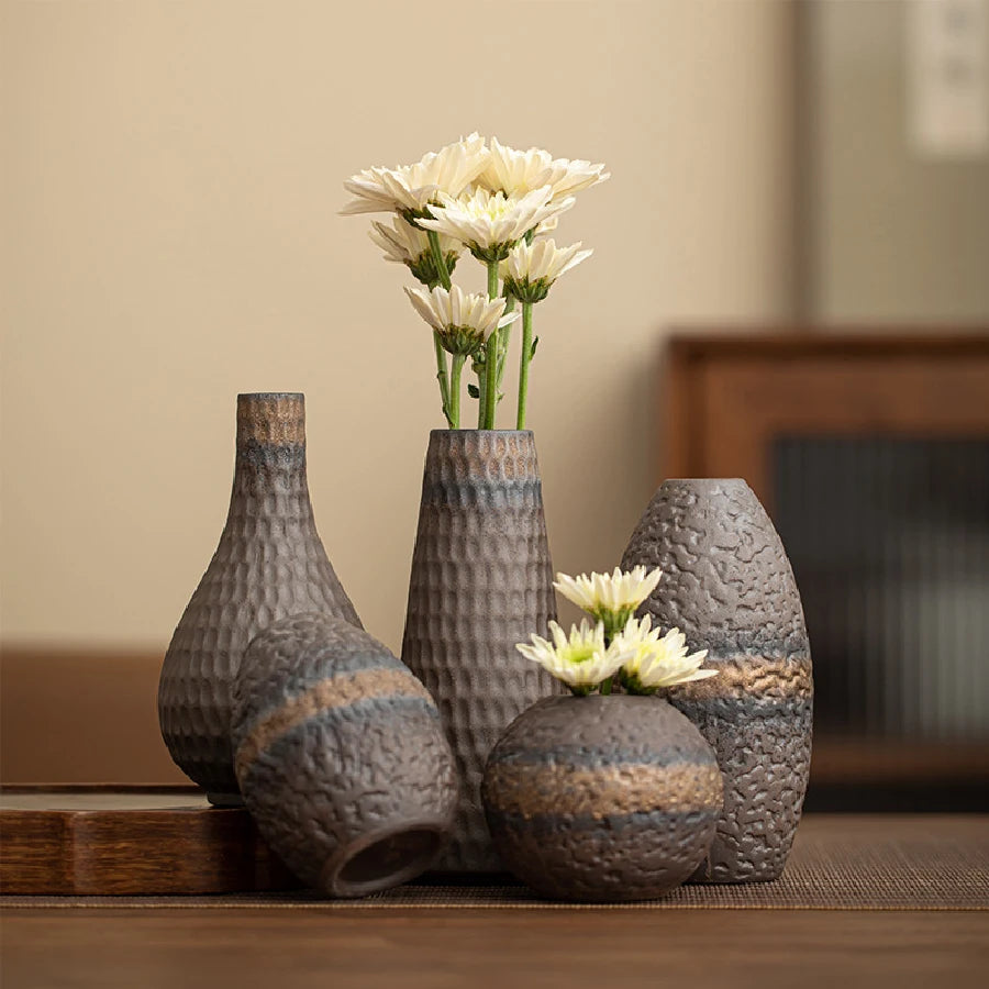 Carved Stoneware Vase