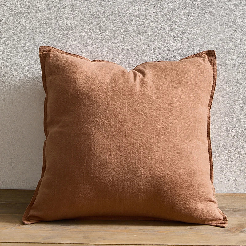 Plain Woven Ramie Cushion Cover