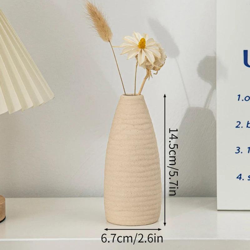 Oat Matte Flower Vase