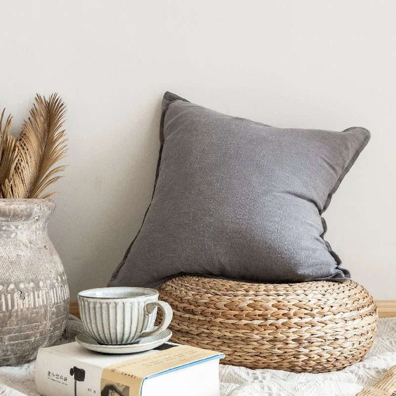 Plain Woven Ramie Cushion Cover