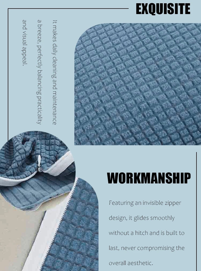 Solid Jacquard Knit Cushion Cover