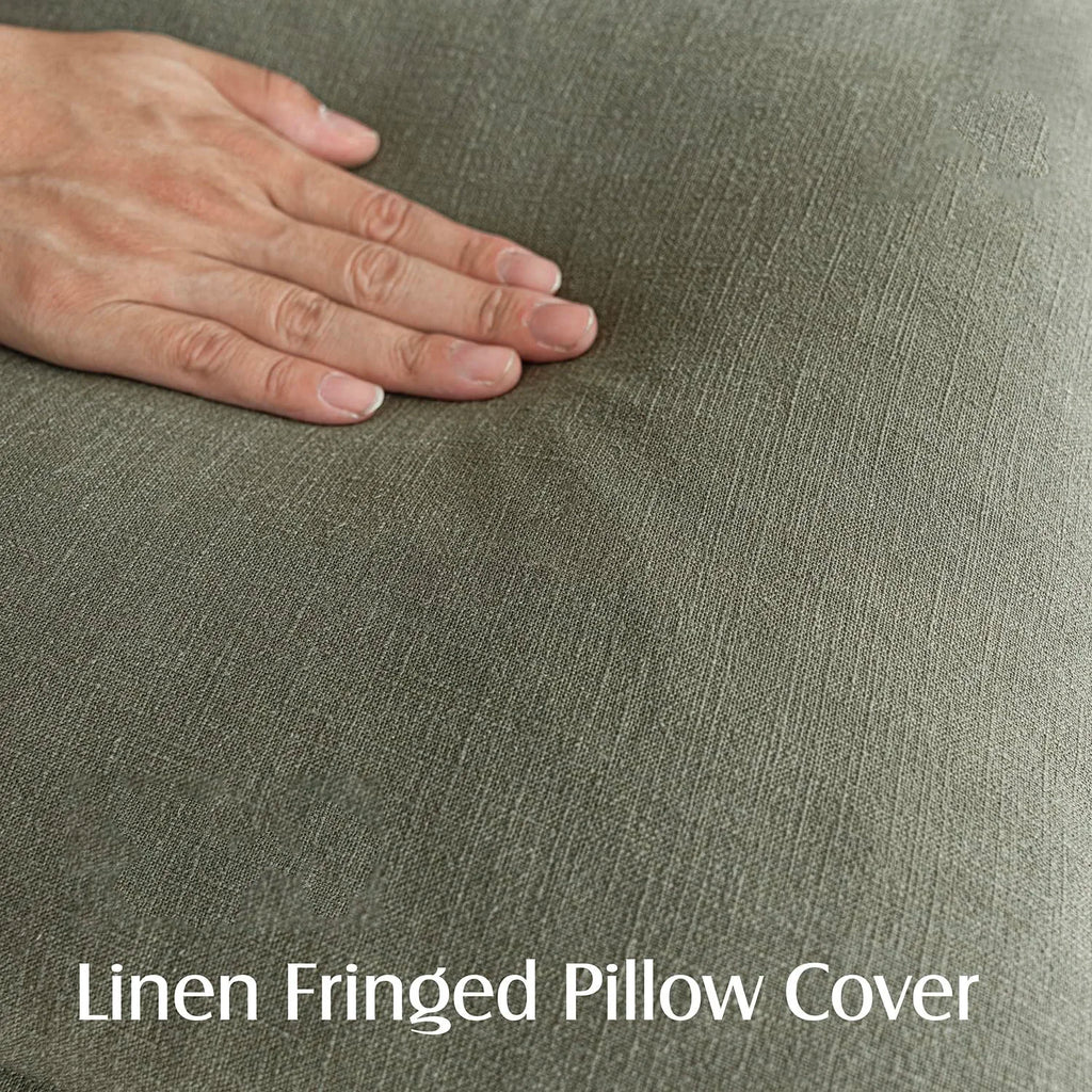 Fringed Ramie Cushion Covers, Set of Two