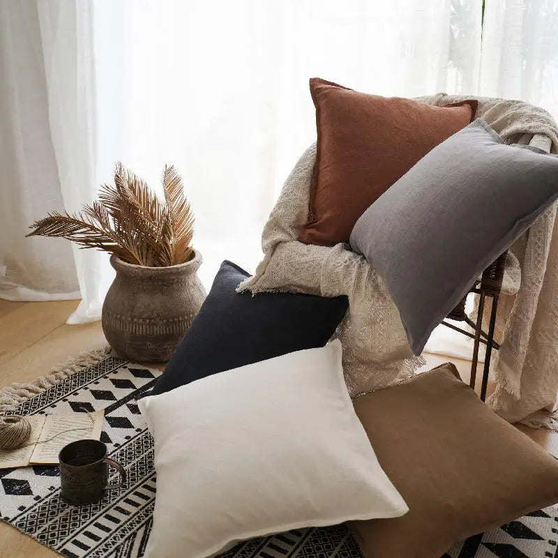 Plain Woven Ramie Cushion Cover