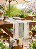Pastel Crochet Table Runner