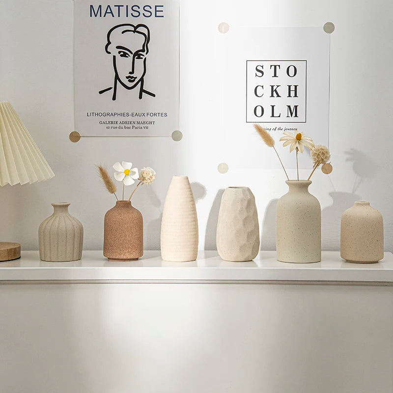 Oat Matte Flower Vase
