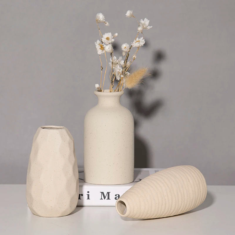 Oat Matte Flower Vase