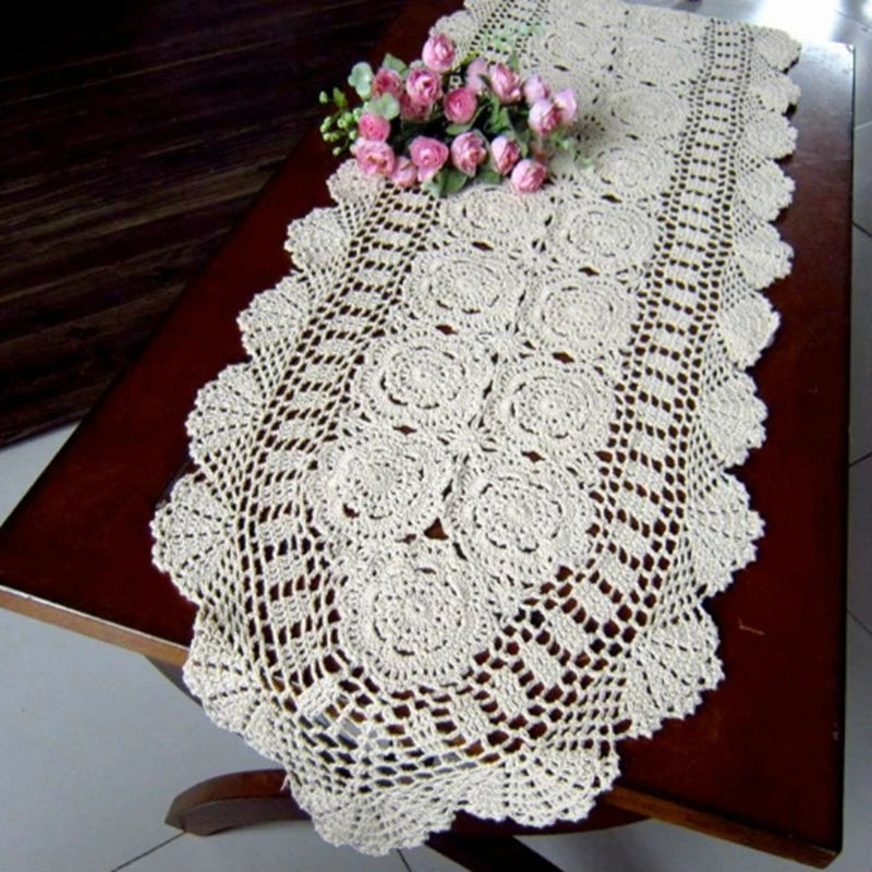 Vintage Crochet Lace Runner