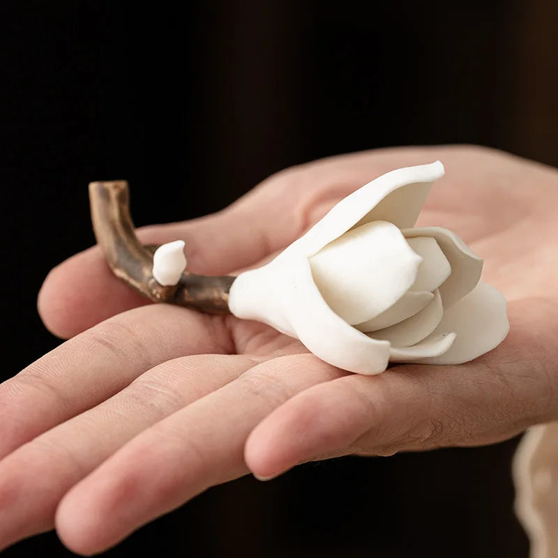 Gardenia Ceramic Incense Holder