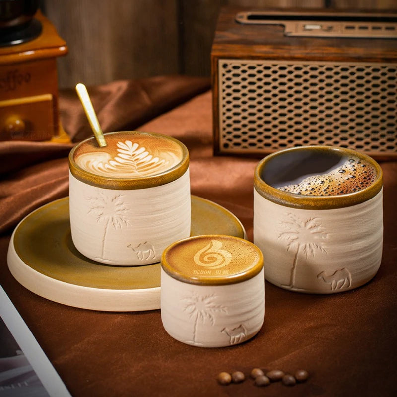 Stoneware Espresso Cup & Saucer