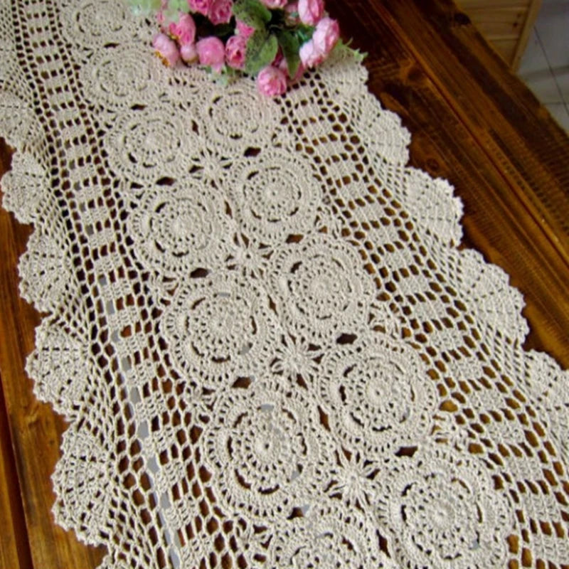 Vintage Crochet Lace Runner