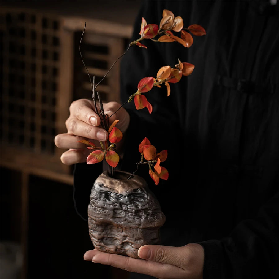 Rustic Pottery Bud Vase