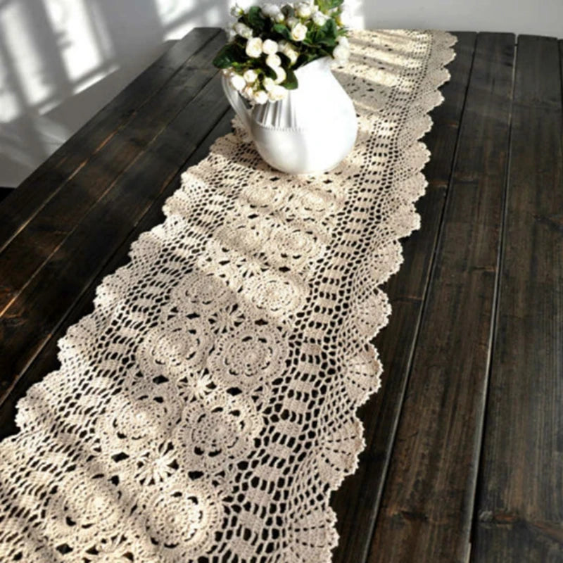 Vintage Crochet Lace Runner