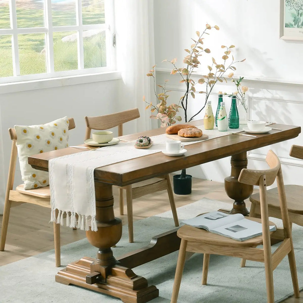 Linen Farmhouse Tassel Runner
