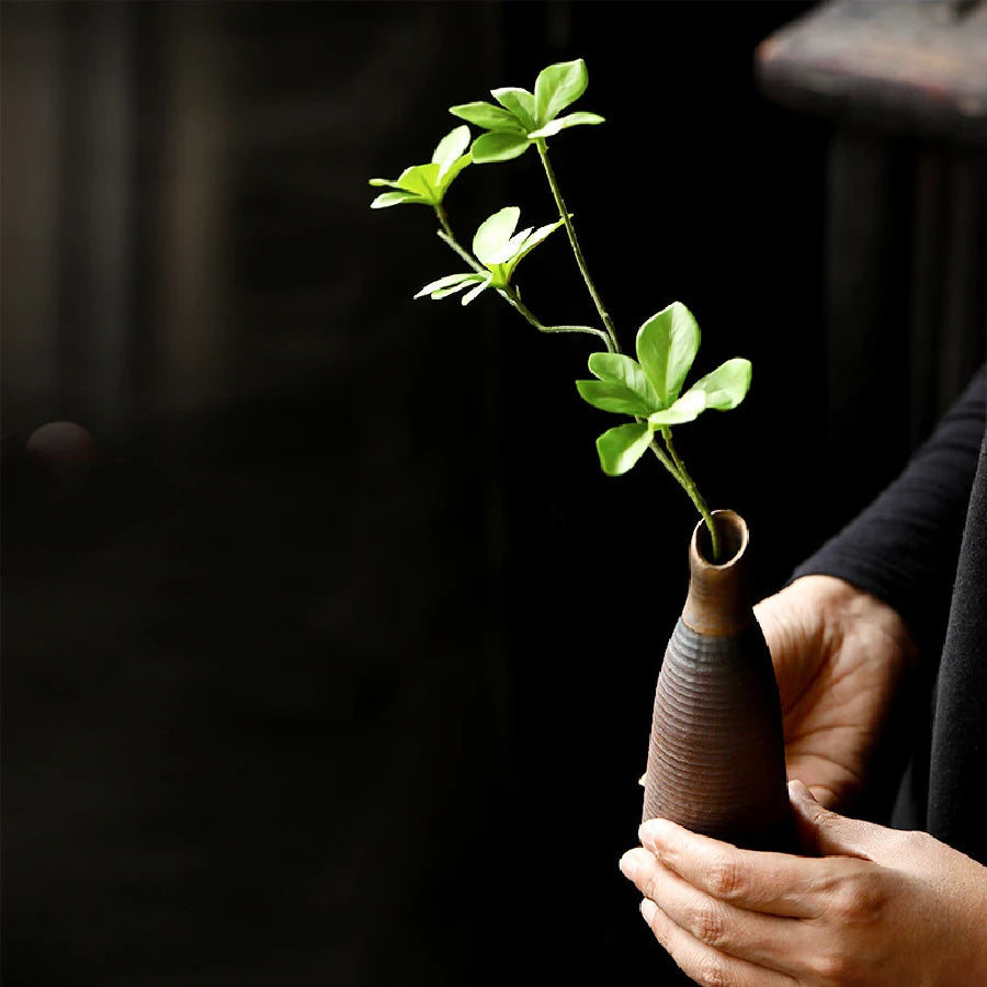 Rustic Pottery Bud Vase
