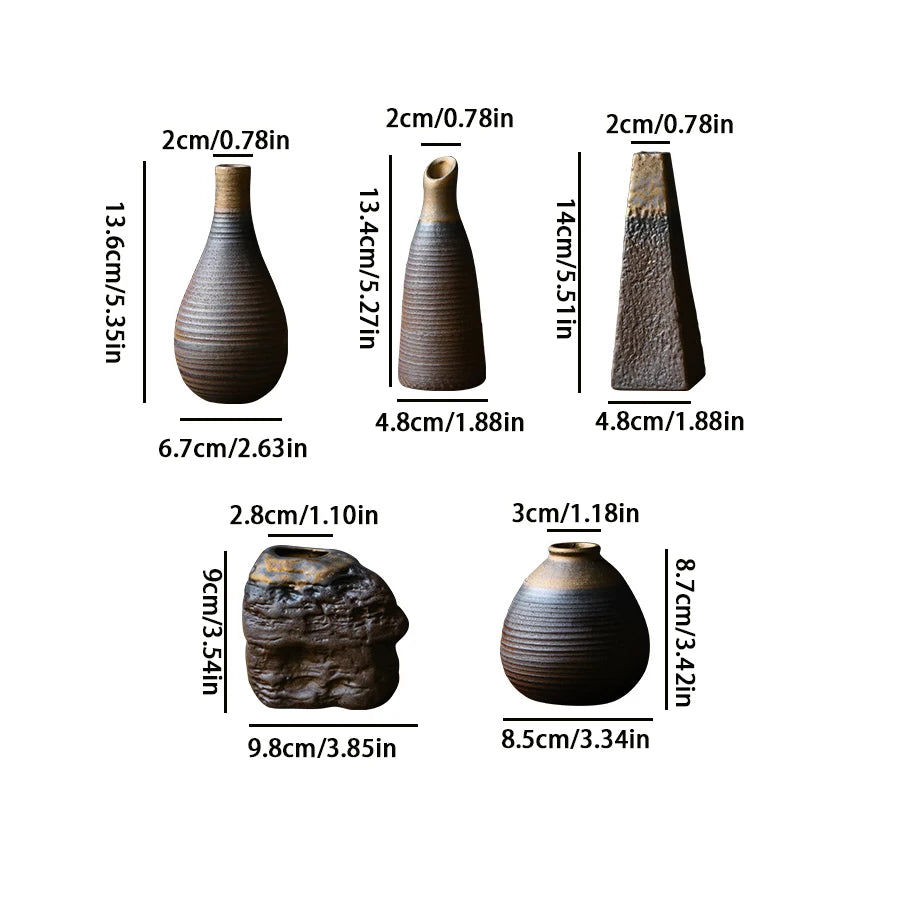 Rustic Pottery Bud Vase