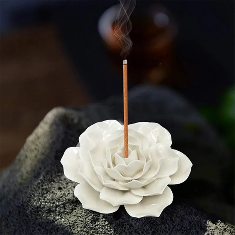 Lotus Ceramic Incense Burner