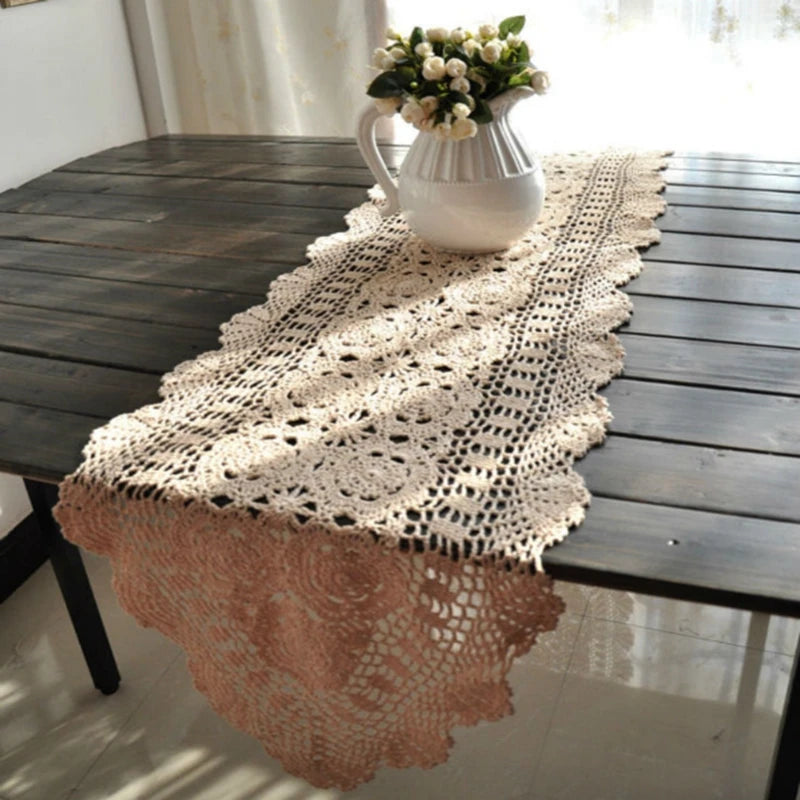 Vintage Crochet Lace Runner
