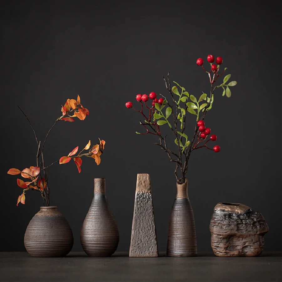 Rustic Pottery Bud Vase