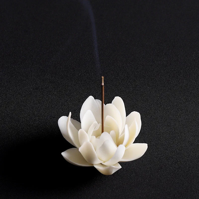 Lotus Ceramic Incense Burner